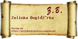 Zelinka Boglárka névjegykártya